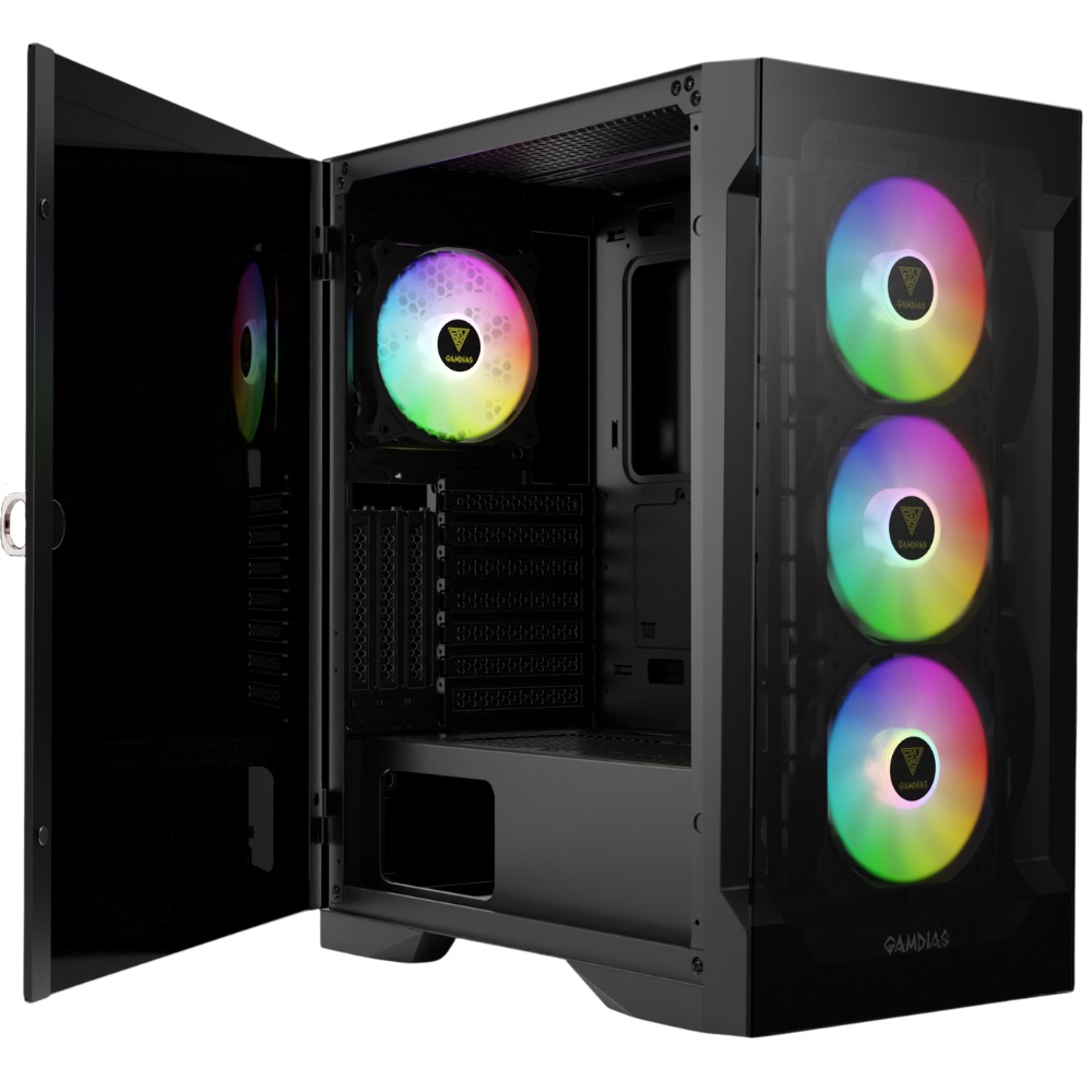 CASE GAMDIAS TALOS E2 ELITE 4FANS ARGB BLACK